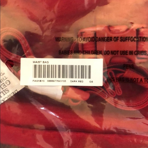 Supreme Waist Bag Dark Red FW20 - Picture 5 of 5